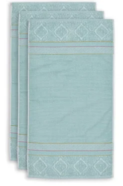 Badhanddoek Set/3 Soft Zellige Blue 55X100 Cm
