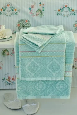 Badhanddoek Set/3 Soft Zellige Blue 55X100 Cm