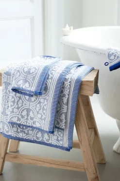Badhanddoek Set/3 Tile De Pip Blauw 55X100 Cm