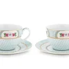 Blushing Birds Set/2 Cappuccino Kop & Schotel