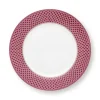 Flower Festival Dinerbord Rood/Donker 26.5 Cm