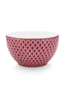 Flower Festival Kom Rood/Donker 9.5 Cm