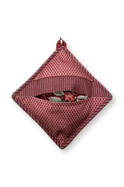 Flower Festival Pot Holder Square Dark Pink