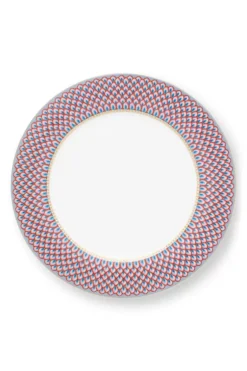 Flower Festival Set/4 Dinerborden Rood/Licht 26.5Cm