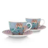 Flower Festival Set/2 Espresso Kop & Schotel Licht