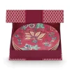 Flower Festival Set/4 Gebaksborden Donker 17Cm
