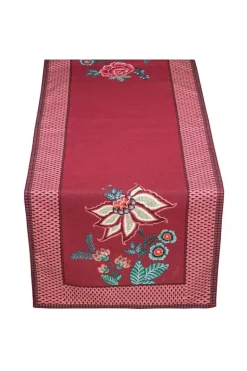 Flower Festival Table Runner Dark Pink