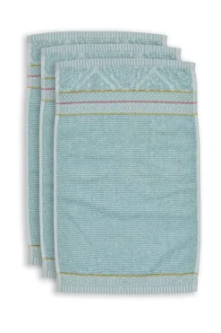 Gastendoek Set/3 Soft Zellige Blue 30X50 Cm