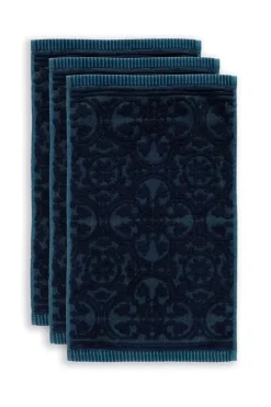 Gastendoek Set/3 Tile De Pip Donker 30X50 Cm