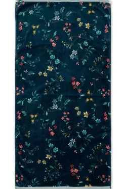 Grote Handdoek Les Fleurs Donker 70X140 Cm