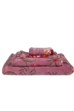 Grote Handdoek Secret Garden Mauve 70X140Cm