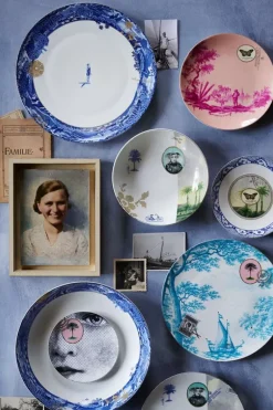 Heritage Gebaksbord Vlinder Blauw 15 Cm