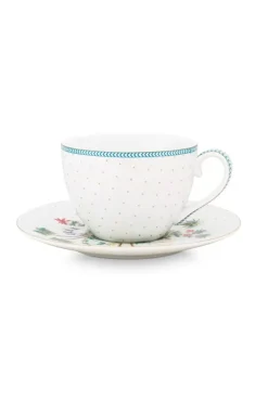 Jolie Cappuccino Kop & Schotel Dots Gold