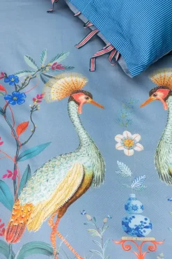 Kussensloop Flirting Birds Blauw