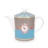 Love Birds Theepot Medium Blauw/Khaki