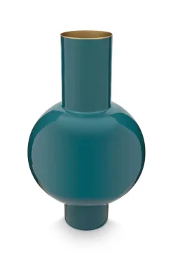 Metalen Vaas Donker 40 Cm