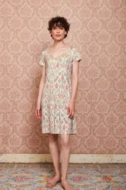 Nachthemd Korte Mouw Primavera Wit