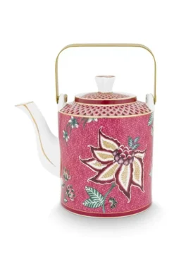 Oriental Flower Festival Theepot Donker Medium