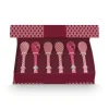Oriental Flower Festival Set/6 Theelepels Donker