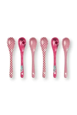 Oriental Flower Festival Set/6 Theelepels Donker