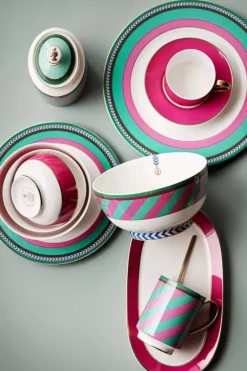 Pip Chique Stripes Kom Roze/Groen 18Cm