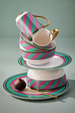 Pip Chique Stripes Mok Groot Roze/Groen 350Ml