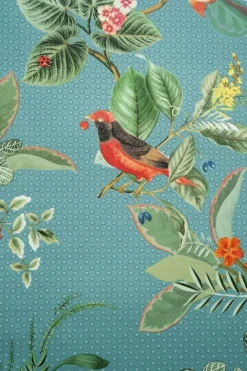 Pip Studio Floris Vliesbehang Petrol