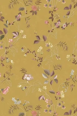 Pip Studio Tokyo Blossom Vliesbehang Mosterd