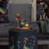 Poef Medium Flirting Birds Blauw