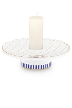 Royal Stripes Kaarshouder Wit 14 Cm