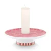 Royal Stripes Kaarshouder Bloemen Roze 14Cm