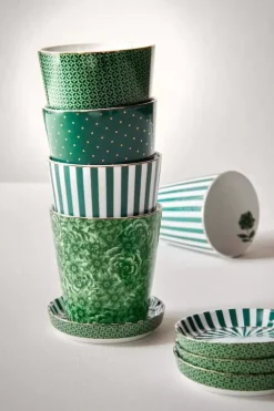 Royal Stripes Mok Bloemen & Theetip