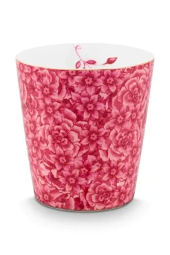 Royal Stripes Mok Bloemen & Theetip Donker