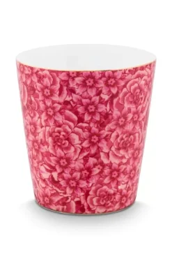 Royal Stripes Mok Bloemen & Theetip Donker