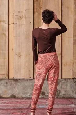 Top Lange Mouw Solid Terra Rood