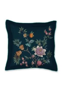 Vierkant Sierkussen Il Paradiso Donkerblauw