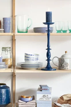 Water Glas Gedraaid Blauw
