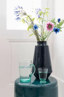 Water Glas Gedraaid Blauw