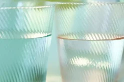 Water Glas Gedraaid Blauw