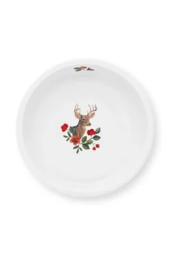 Winter Wonderland Serveerschaal Rond Donkerblauw